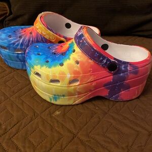 Colored triple stack crocs